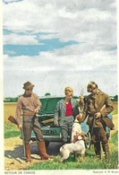 CALENDRIER ALMANACH DES PTT 1966 RETOUR DE CHASSE, CHASSEURS, CHIEN, VOITURE AUTOMOBILE, VOIR LE SCANNER - Grand Format : 1961-70