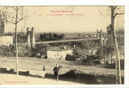 Carte Postale Ancienne Villebrumier - Le Pont Suspendu - Villebrumier