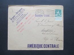 Belgien 1912 Nr. 91 EF Urgent / Dringend Gent Exposition Internationale Ausstellung Nov 1913 Nach Panama Canal Zone RRR - 1912 Pellens
