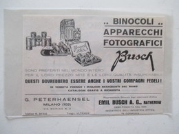 Théme Appareil Photo & Camera -  BUSCH    - Ancienne Coupure De Presse De 1929 (Italie) - Fototoestellen
