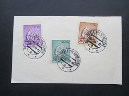 Slowakei 1941 Nr. 91 / 93 Kinderhilfe Auf Briefstück Stempel Vesele Pri Namestove - Cartas