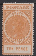 Australia South Australia SG 287 1907 Ten Pence Dull Yellow, Mint Hinged - Nuovi