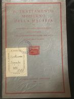 1938 Libro Di Medicina Antico - Trattato Moderno Della Malaria Chinchona Institute Amsterdam - Medizin, Psychologie