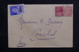 FRANCE - Enveloppe Pour Conches En 1940 Avec Vignette Contre La Tuberculose  - L 52545 - Cartas & Documentos