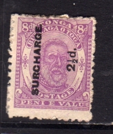 TONGA TOGA 1894 KING GEORGE I SURCHARGE 2 1/2p On 8p MH - Tonga (...-1970)