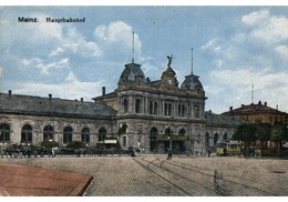 Mainz - Hauptbahnhof, Tramway - Photochrom C.S.M. 1919 N° 27 - Mainz