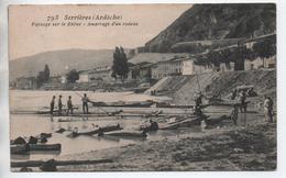 SERRIERES (07) - PAYSAGE SUR LE RHONE - AMARRAGE D'UN RADEAU - Serrières