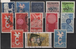 EUR 53 - Lot De 13 Timbres Europa Oblitérés - Collections