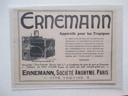 Théme Appareil Photo & Camera - Modèle ERNNEMANN Pour Les Tropiques   - Ancienne Coupure De Presse - Fotoapparate