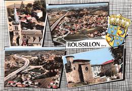 ROUSSILLON - Vues Multiples - Eglise - Blason Dauphins Robert Louis - Roussillon