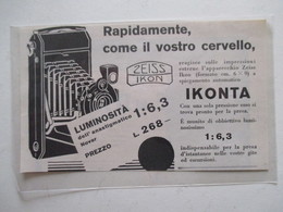 Théme Appareil Photo & Camera - Modèle IKONTA ZEISS IKON  - Ancienne Coupure De Presse Italienne 1926 - Cameras