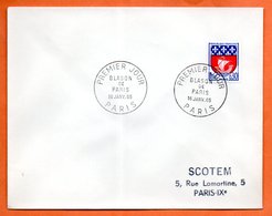 PARIS  BLASON  1965 Lettre Entière N° CD 586 - Gedenkstempels
