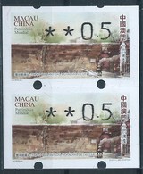 MACAU 2009 WORLD HERITAGE REPRINT ISSUE PAIR OF 50 AVOS, ERROR CUTTING - Automaten