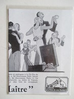 Gramophone Tourne Disque 78 T  " La Voix De Son Maître "  - Coupure De Presse De 1931 - 78 Rpm - Schellackplatten
