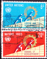 UN New York - 50 Jahre IAO (MiNr: 216/7) 1969 - Gest Used Obl - Usados