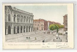 Italie Italia Italy - Torino Stazione Ferroviaria E Corso Vittorio Emanuele 1904 - Andere & Zonder Classificatie