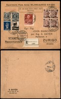 PRIMI VOLI - 1925  (9 Settembre) - Mittelholzer - Primo Volo Postale Milano Zurigo (Longhi 1392 - Sass. 43) - Busta Spec - Other & Unclassified