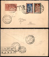 PRIMI VOLI - 1929 (4 Febbraio) - S.A.N.A. - Primo Corriere Postale Siracusa Roma (Longhi 1884 - Sass. 128) - Tassa Fermo - Other & Unclassified