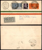 PRIMI VOLI - 1930 (19 Gennaio) - A.U.L.O. - Linea Marsiglia Beyrouth - Ostia Napoli Corfù (Longhi 2065 - Sass. -) - 10 V - Other & Unclassified