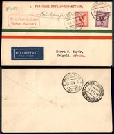 PRIMI VOLI - 1931 (1 Aprile) - Deutsche Lufthansa + A.L.I. - Linea Berlino Roma - Berlino Tripoli (Longhi 2334 - Sass. - - Otros & Sin Clasificación
