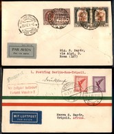 PRIMI VOLI - 1931 (1 Aprile) - Deutsche Lufthansa + A.L.I. - Linea Berlino Roma - Berlino Tripoli (Longhi 2334 Nota - Sa - Otros & Sin Clasificación