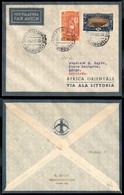 CAMPAGNA D'ETIOPIA - VOLI DI COLLEGAMENTO - 1935 (26 Dicembre) - Ala Littoria - Linea Djibouti Tripoli (Sass. 407) - Pri - Sonstige & Ohne Zuordnung