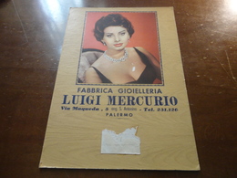 CALENDARIO PUBBLICITARIO FABBRICA GIOIELLI LUIGI MERCURIO PALERMO CON SOFIA LOREN- CREDO ANNI 60 - Grand Format : 1961-70