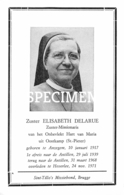 Zuster Elisabeth Delarue - Oostkamp - Anzegem - Oostkamp