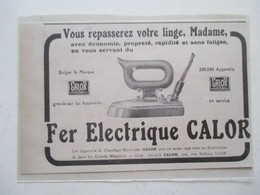 LYON   Fer Electrique  Ets CALOR    - Ancienne Coupure De Presse De 1919 - Andere Toestellen
