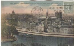 FRANCE Olympic Machine Cancel Paris Gare Saint Lazare On Postcard Of 6 VII 1924 Send During The Olympic Games - Estate 1924: Paris