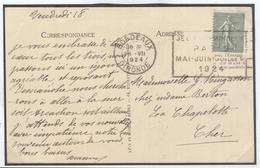 FRANCE Olympic Machine Cancel Bordeaux Gironde On Postcard Of 18 VI1 1924 During The Olympic Games - Estate 1924: Paris