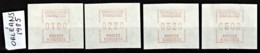 LOT 4 TIMBRES DE DISTRIBUTEURS NEUFS**-  ORLÉANS 1985 4 VALEURS- - 1985 « Carrier » Paper