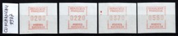 LOT 4 TIMBRES DE DISTRIBUTEURS NEUFS**- CONCARNEAU 1987-  4 VALEURS- - 1985 Papier « Carrier »