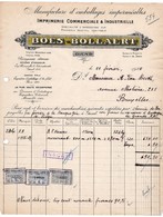 MANUFACTURE D'EMBALLAGES - IMPRIMERIE COMMERCIALE ET INDUSTRIELLE - PARCHEMIN VEGETAL - BOES-BOLLAERT - GAND - 1925. - Stamperia & Cartoleria