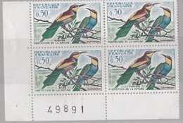 FRANCE :   Guêpiers 1276 En Bloc De 4  Neuf XX Variété Légende Du Bas Altérée Sur 3 Timbres   Avec Normal - Neufs