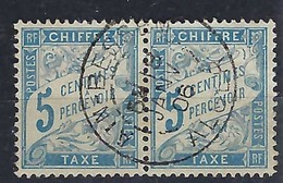 FRANCE Taxe:  Paire Du Y&T 28, Belle  Oblitération CAD Du 18 Janvier 1906 à Aïn-Bessem (Algérie) - Postage Due