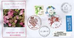 Best Japanese Style Greetings Stamps.2020,on Letter From Tokyo, Sent To Andorra, With Arrival Postmark - Lettres & Documents