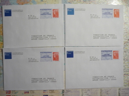 4 Enveloppes Neuves PAP Réponse Petit Format Fondation De France - PAP: Aufdrucke/Lamouche