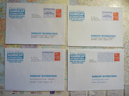 6 Enveloppes Neuves PAP Réponse Petit Format Handicap International - PAP: Aufdrucke/Lamouche