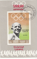 Bf. 512 Sharjah 1968 Atletica Maratona Emil Zatopek Oro Nuovo Preoblt. Perforato. Olimpiadi Helsinki 1952 - Ete 1952: Helsinki