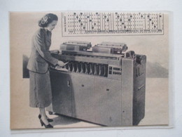 Machine à Recensement Américaine   -  Coupure De Presse De 1950 - Altri & Non Classificati