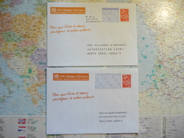 2 Enveloppes Neuves PAP Réponse Petit Format SOS Villages D'Enfants - PAP : Bijwerking /Lamouche