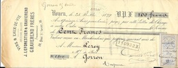Mandat à L'Ordre 1877 - Vins Et Eaux De Vie J. Leforestier & Graverend, Rouen - 1800 – 1899