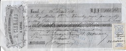 Mandat à L'Ordre 1878 - Vins Et Eaux De Vie H. Clouard à Laval - 1800 – 1899