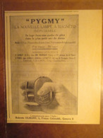 Lampe MAGNETO INEPUISABLE "à Poussoir"  PYGMY    -  Coupure De Presse De 1929 - Projectores