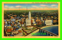 COLUMBUS, OH - STATE CAPITOL FROM THE AIR - BUTLER AIRPHOTOS INC -  TRAVEL IN 1952 - W.E. AYRES - - Columbus