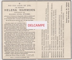 DOODSPRENTJE WARMOES HELENA ECHTGENOTE STROBBE TORHOUT 1903 - 1951 - Images Religieuses