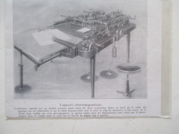 Appareil Stereotopographique   -  Coupure De Presse De 1930 - Autres Appareils