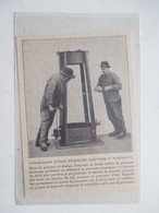 Ouvriers Et Leur Perceuse à Colonne électrique Portative    -  Coupure De Presse De 1920 - Autres Appareils