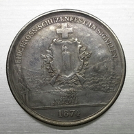 Riproduzione Di Moneta, Commemorativa Eidgenoss Schuzenfest ST GALLEN 1874 (pos.A10.68) NO ARGENTO, FAKE, FALSE - Swasiland